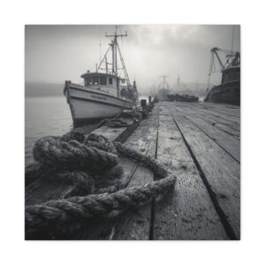 Tableau Noir et Blanc - Accostage