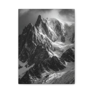 Tableau noir et blanc Mont Blanc