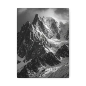 Tableau noir et blanc Mont Blanc