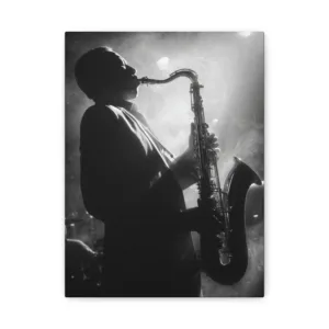Tableau Saxophoniste Noir & Blanc