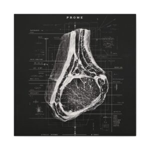 Tableau noir & blanc pour cuisine Bœuf