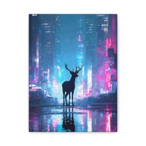 Tableau Cerf & Néons City