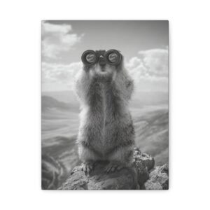 Tableau Marmotte Noir & Blanc
