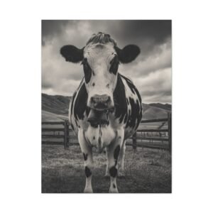 Tableau Vache Noir et Blanc