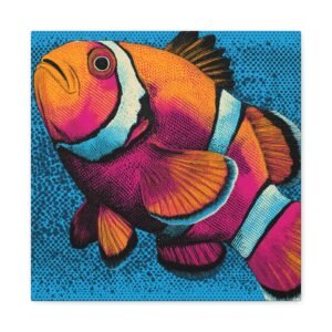 Tableau poisson clown & pop art