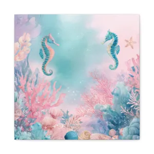 Tableau Aquarelle Chambre Fille Motif Mer