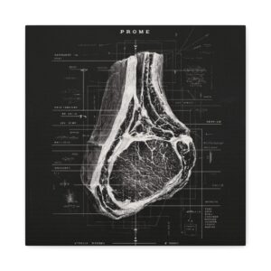 Tableau noir & blanc pour cuisine Bœuf