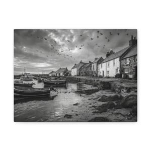 Tableau Noir & Blanc village de pêcheurs