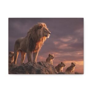 Tableau Lion - Leader du Troupeau