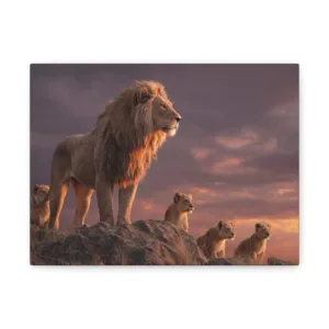 Tableau Lion - Leader du Troupeau