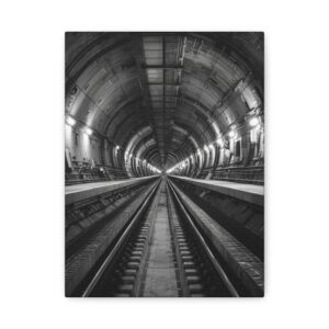 Tableau noir et blanc - Tunnel