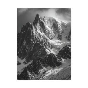 Tableau noir et blanc Mont Blanc